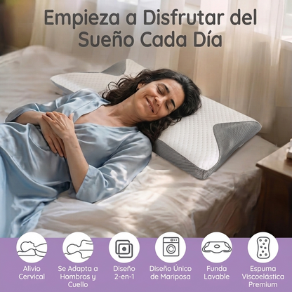 Almohada cervical de contorno con zona central cóncava